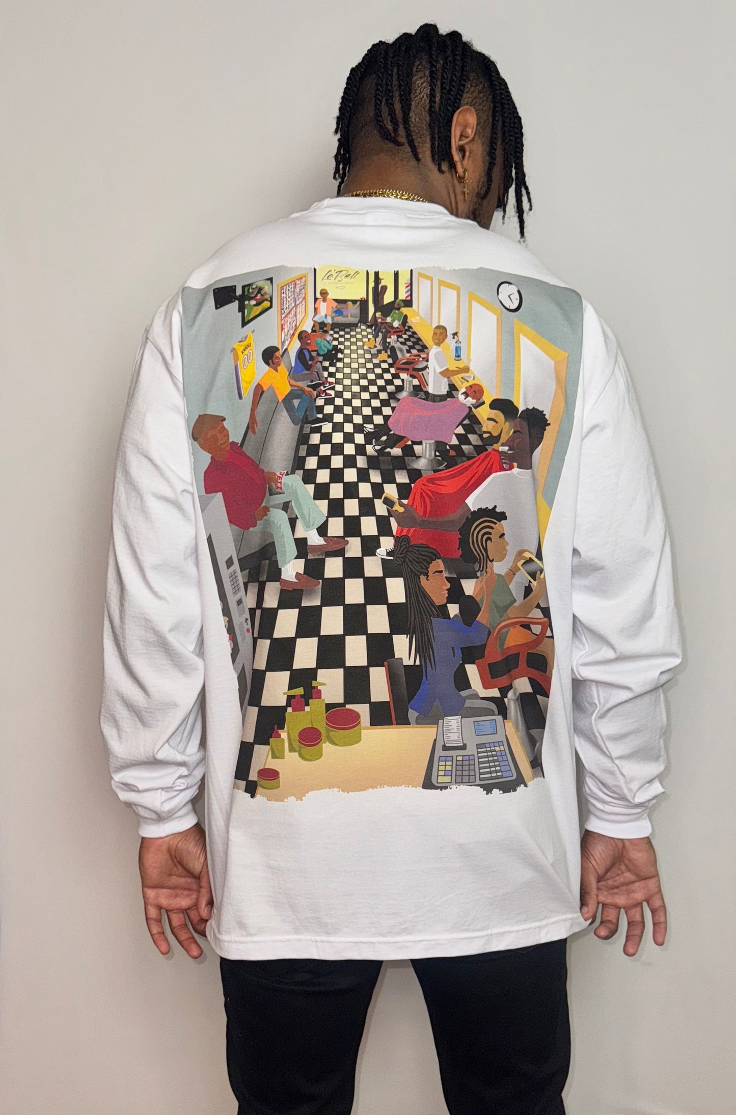 “The Barbershop” Long Sleeve Unisex T-shirt